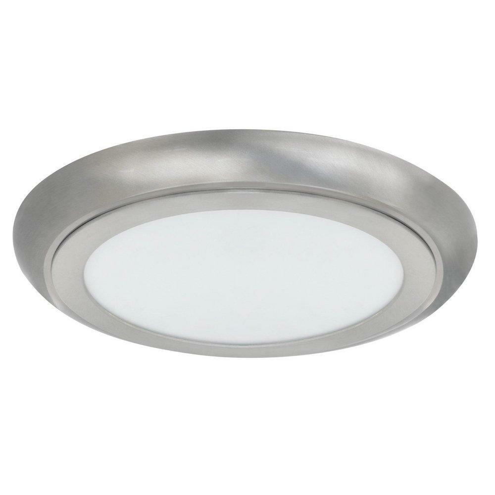 1-1/10 X 13 In. 15W 1-Light Integrated Led Flush Mount Ceiling Fixture In Nickel Ceiling Lighting Nickel