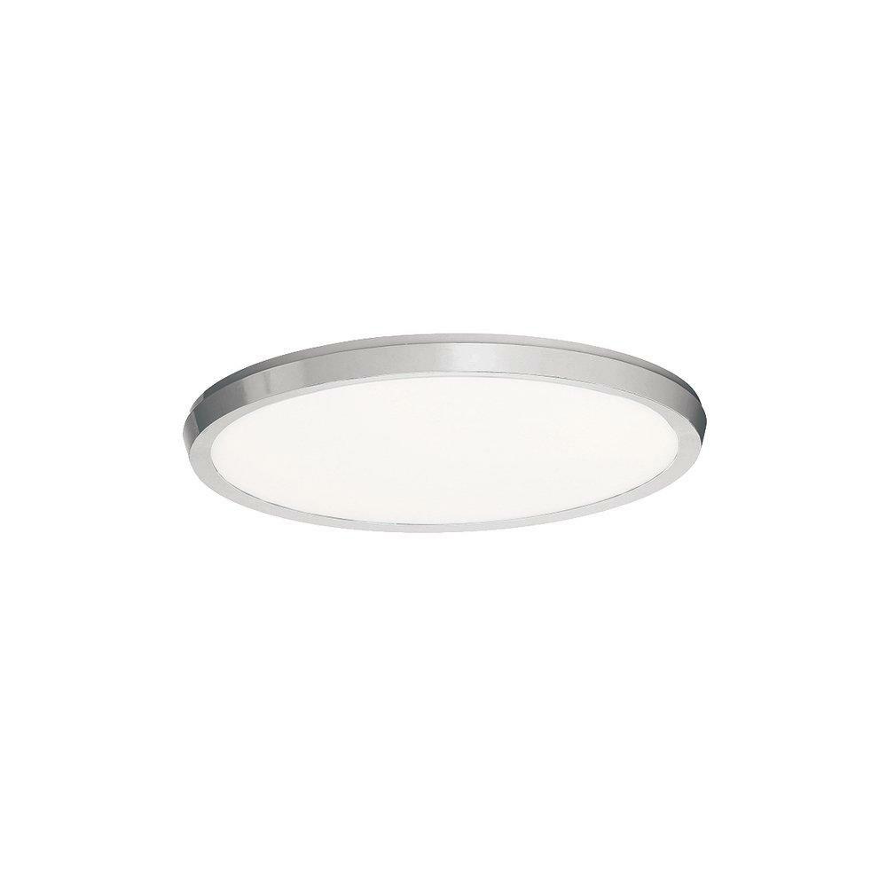 1-1/8 In. 27.5W 1-Light Integrated Led Flush Mount Ceiling Fixture In Burnished Nickel Ceiling Lighting Burnished Nickel