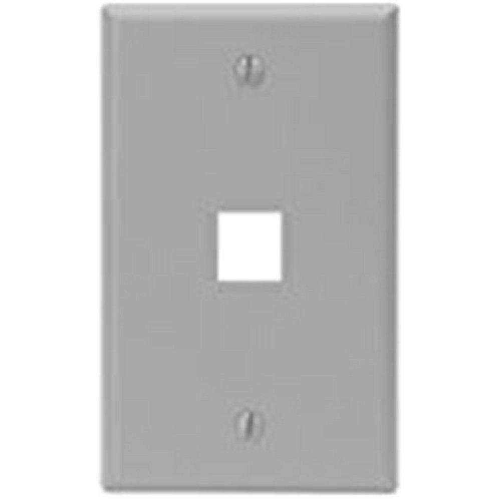 1-Gang 4-Port Wall Plate In White Indoor Lighting Parts & Accessories White