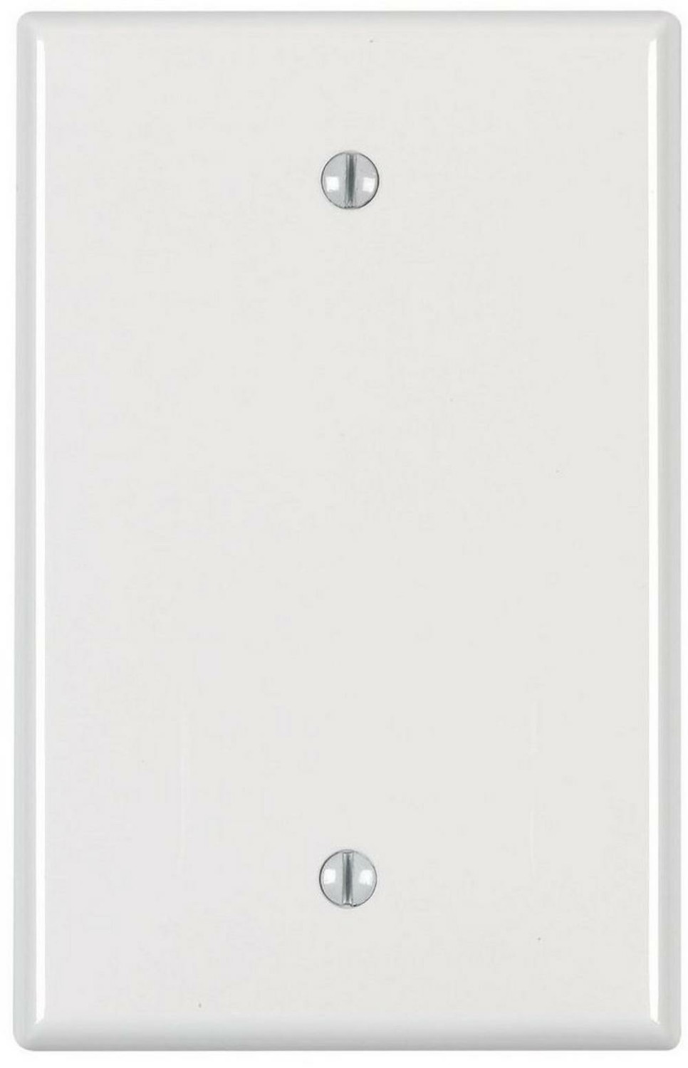 1-Gang Midway Size Blank Wall Plate In White Indoor Lighting Parts & Accessories White