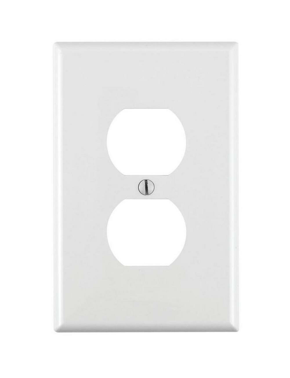 1 Gang Thermoplastic Nylon Wall Plate In White Indoor Lighting Parts & Accessories White