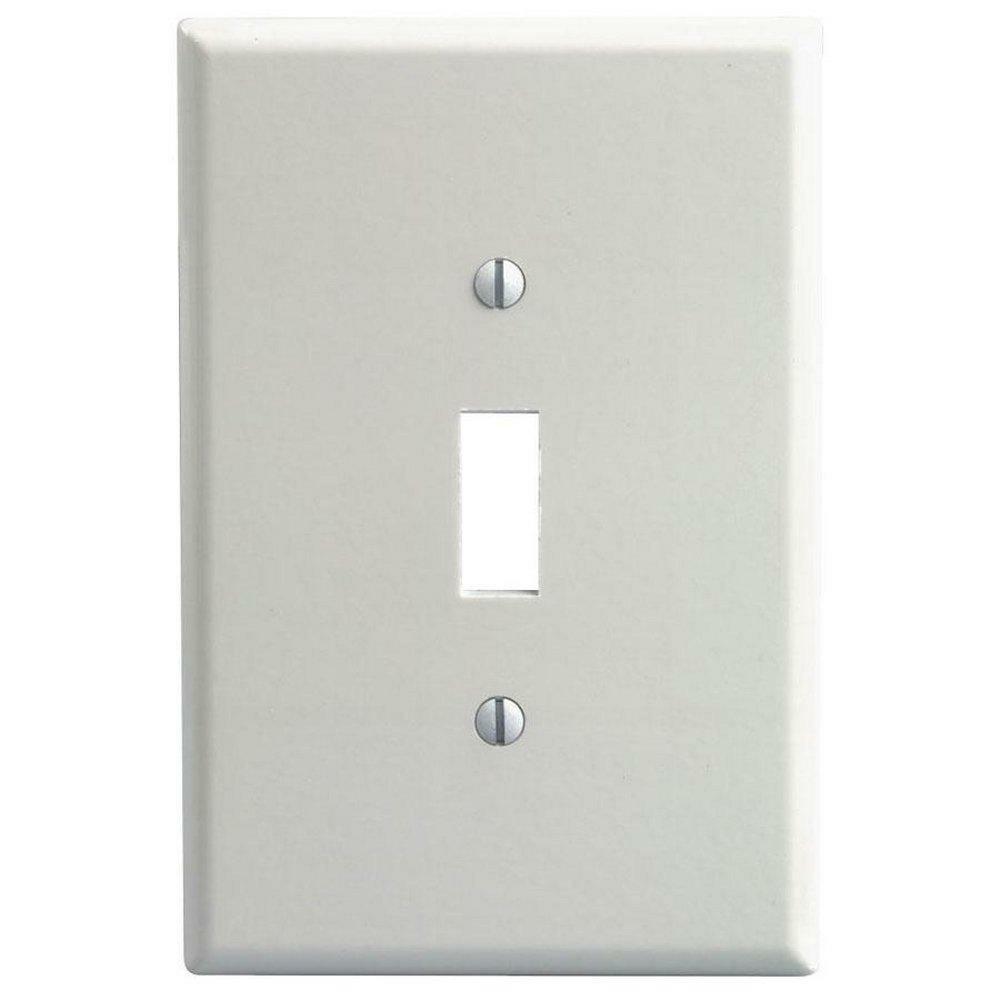 1 Gang Thermoset Plastic Wall Plate In White Indoor Lighting Parts & Accessories White