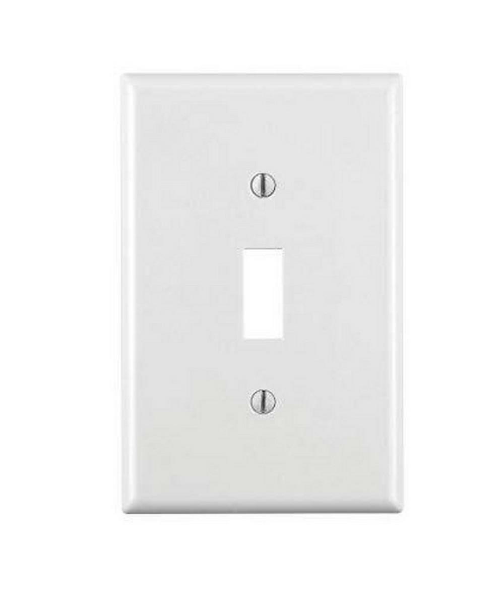 1 Gang Thermoset Plastic Wall Plate In White Indoor Lighting Parts & Accessories White