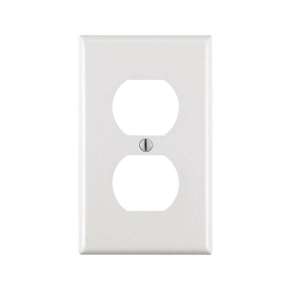 1 Gang Thermoset Plastic Wall Plate In White Indoor Lighting Parts & Accessories