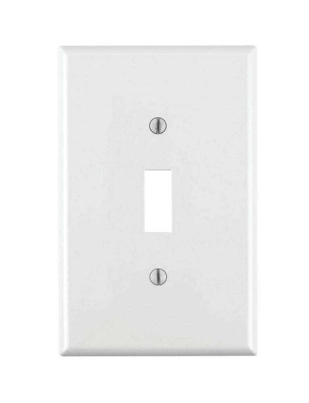 1-Gang Toggle Switch Wall Plate Midway White Indoor Lighting Parts & Accessories White