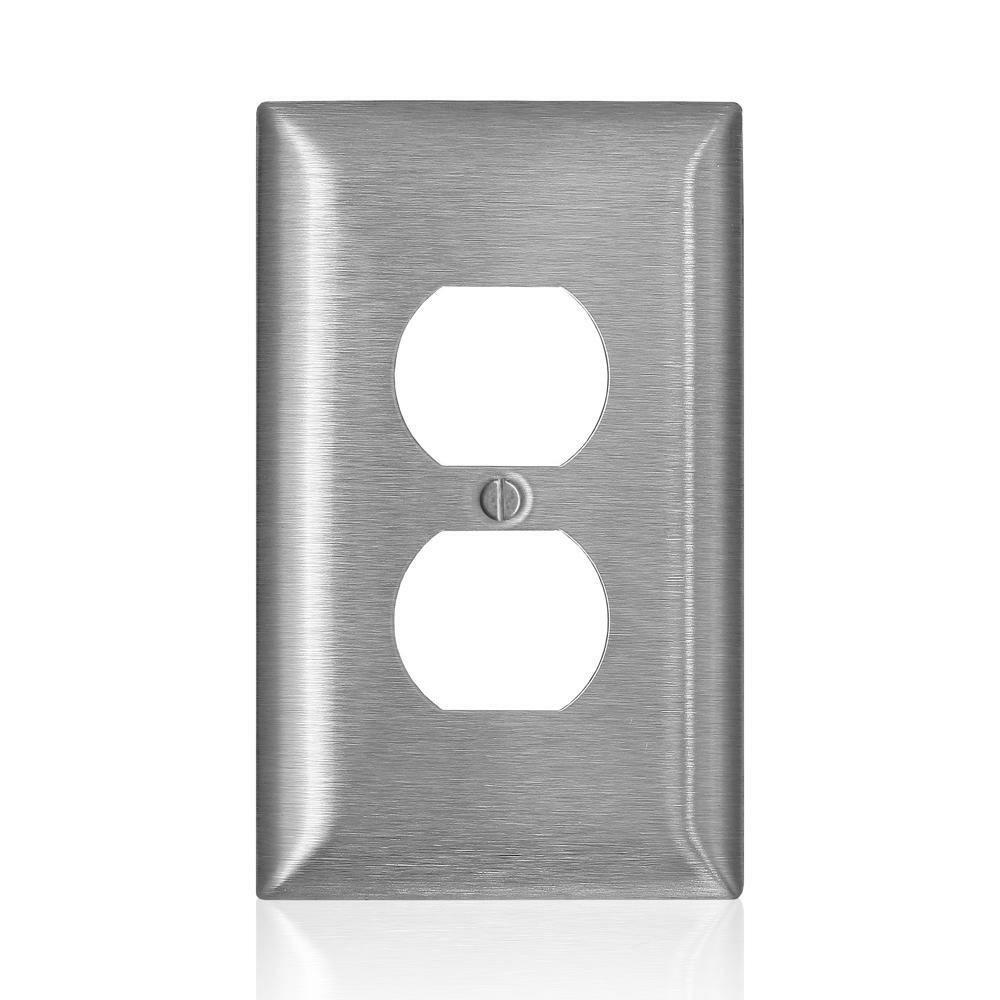 1 Gang Wall Plate In Stainless Steel Indoor Lighting Parts & Accessories Stainless Steel