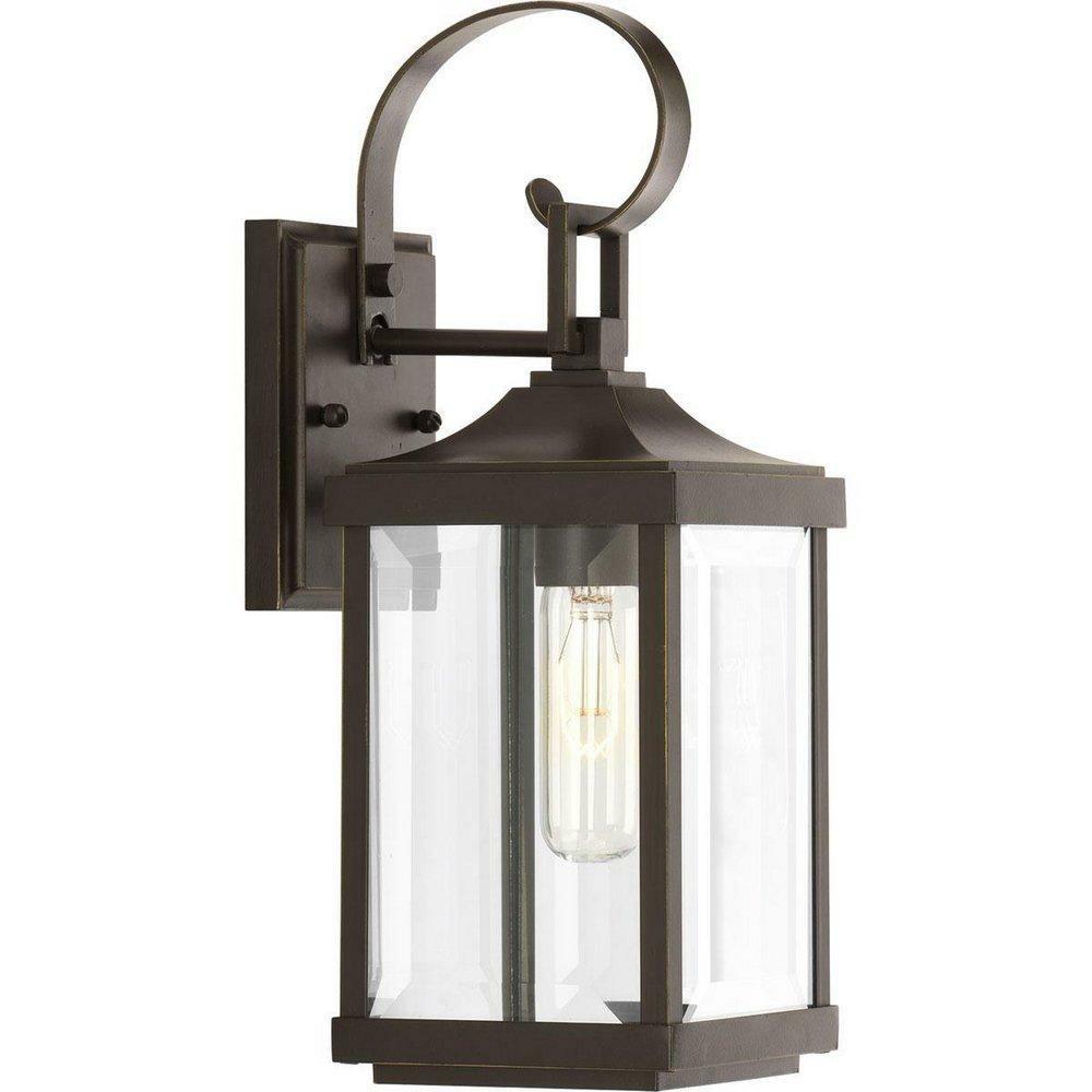 1-Light 100W Down Lighting Small Wall Lantern In Antique Bronze Outdoor Lighting Antique Bronze