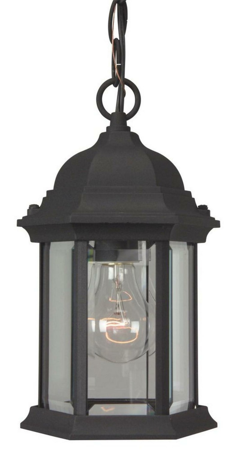 1-Light 100W Pendant In Matte Black Outdoor Lighting Textured Matte Black