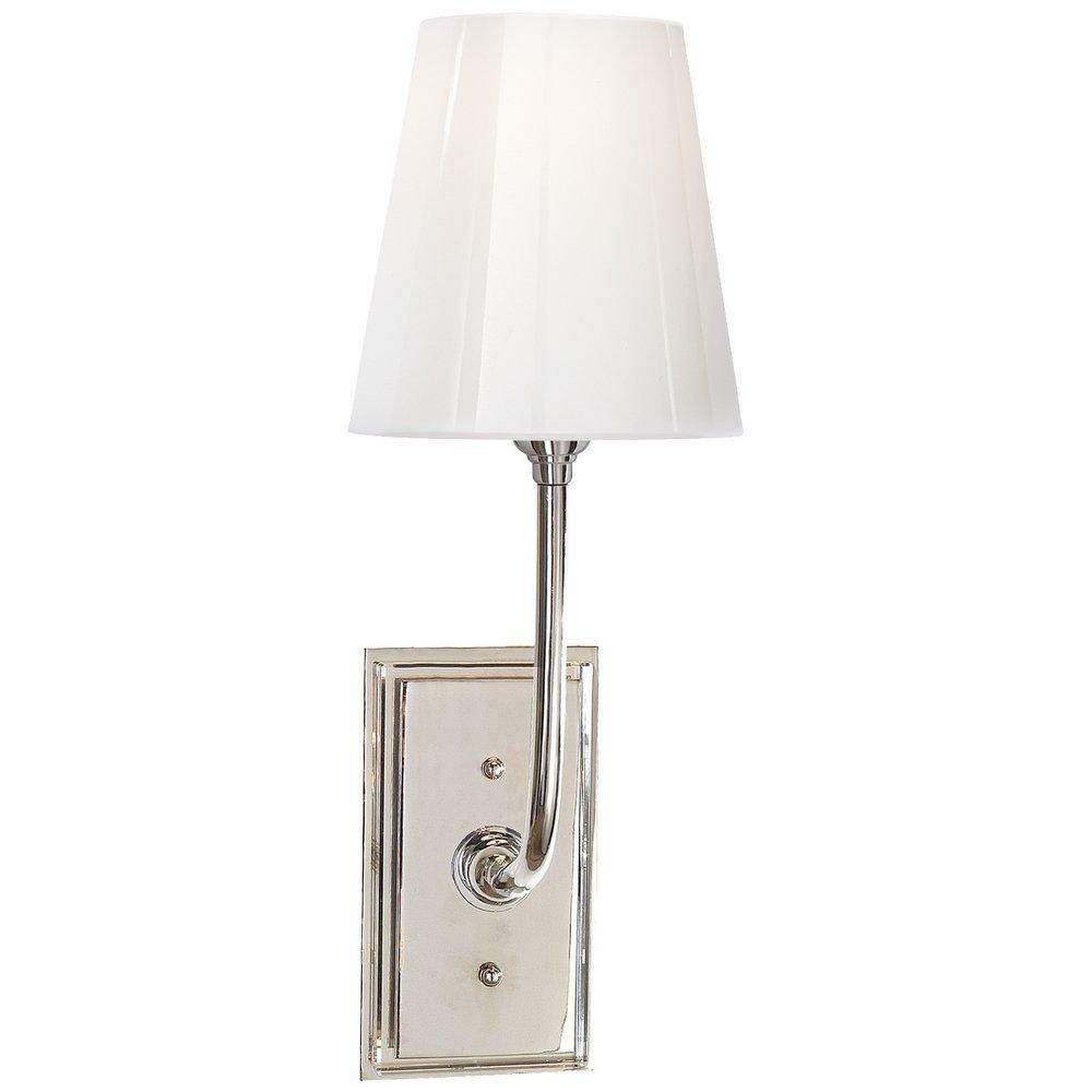 1-Light 60W 17 In. Wall Sconce In Polished Nickel Indoor Lighting Polished Nickel