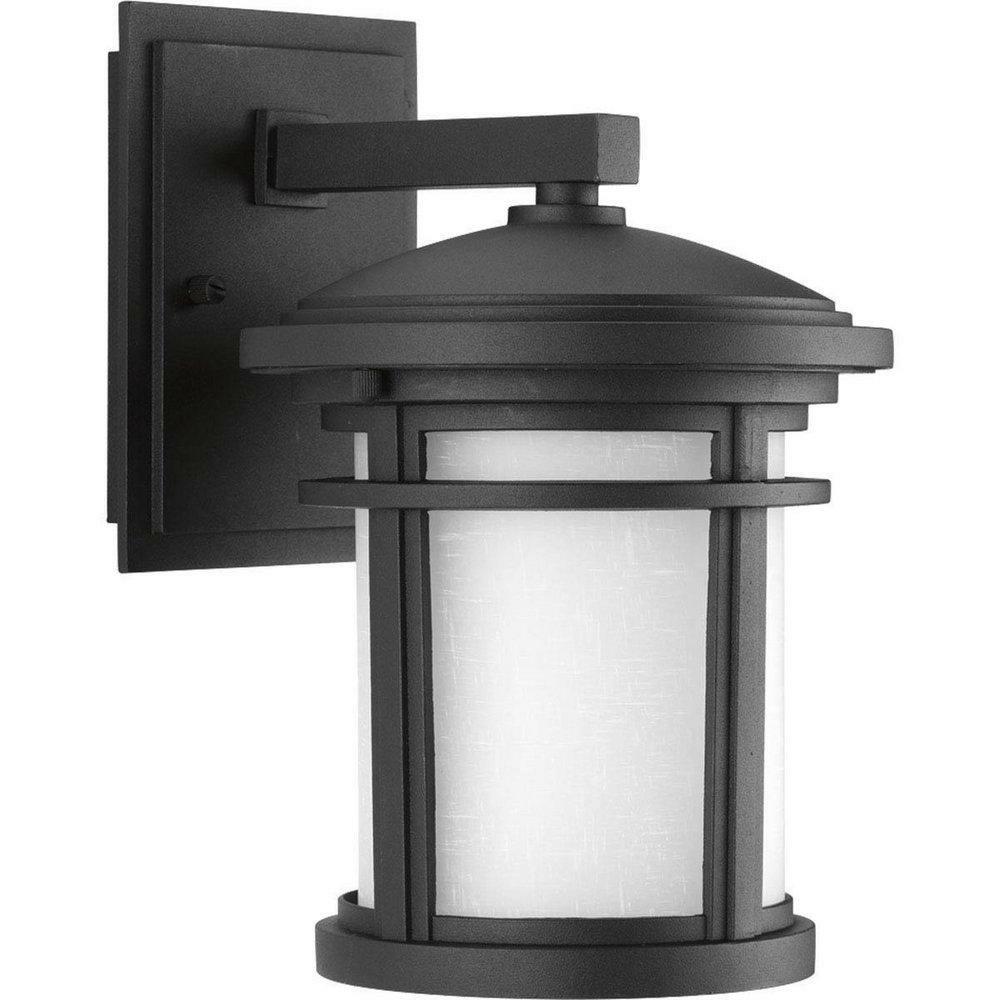 1-Light 75W Small Wall Lantern In Black Outdoor Lighting Black