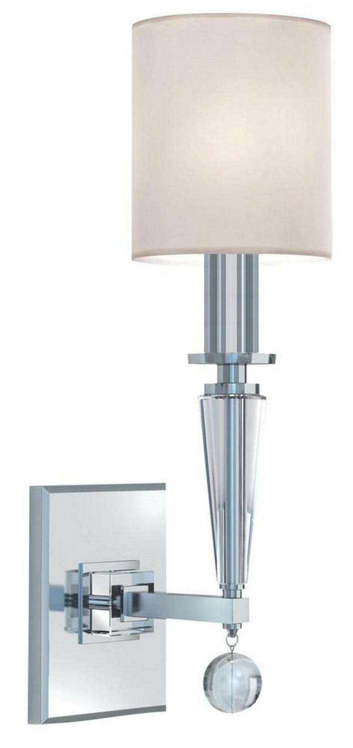 1-Light Candelabra Base Wall Sconce In Polished Nickel Indoor Lighting Polished Nickel