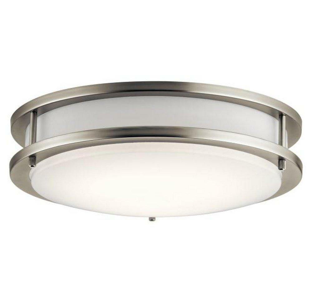 1-Light Flushmount Ceiling Light In Brushed Nickel Ceiling Lighting Brushed Nickel