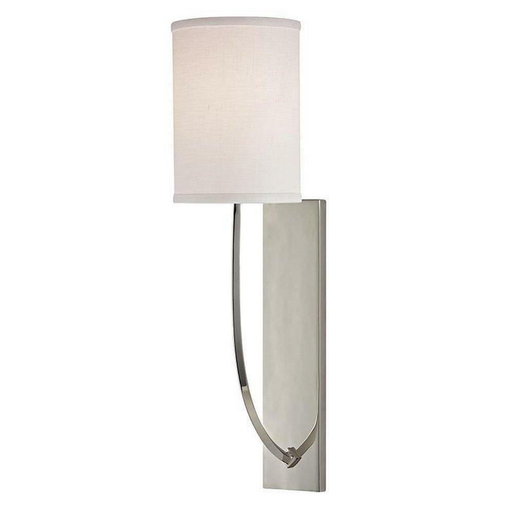 1-Light Incandescent Wall Sconce In Polished Nickel Indoor Lighting Polished Nickel