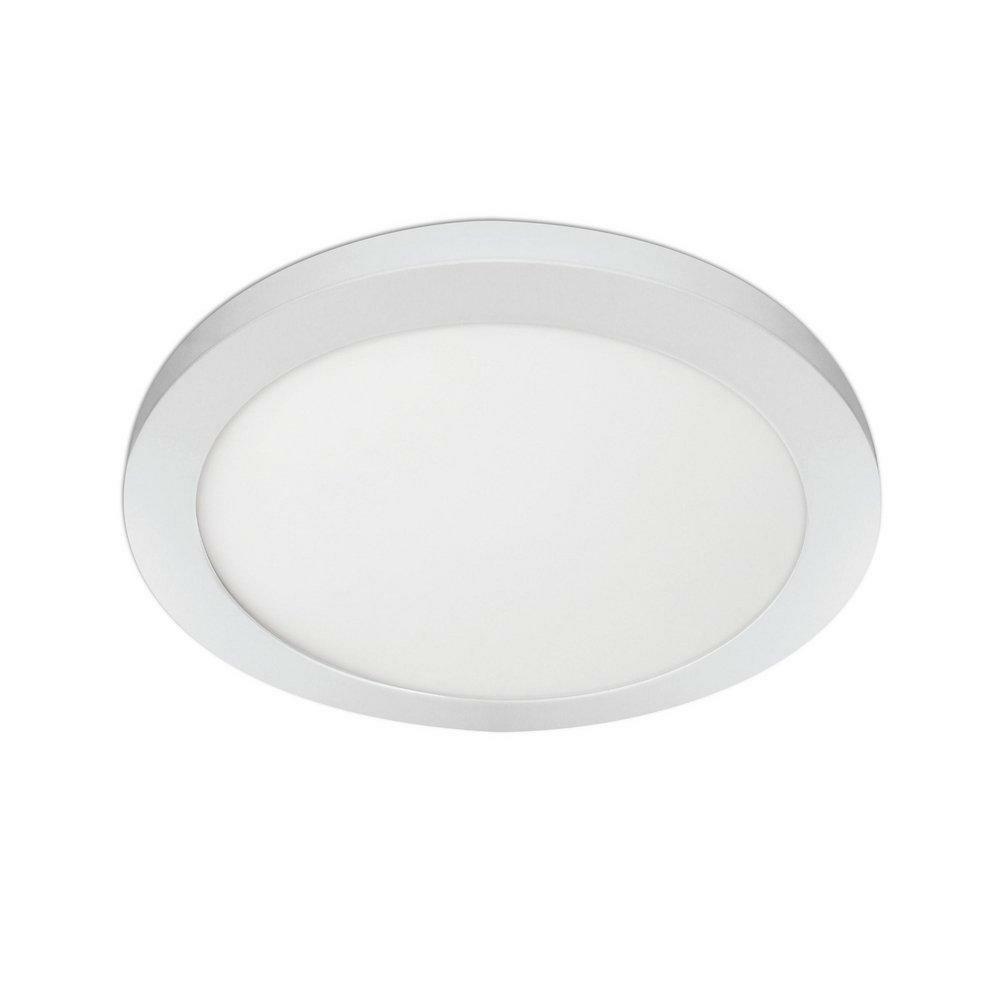 1 X 15 In. 22.5W 1-Light Integrated Led Flush Mount Ceiling Fixture In White Ceiling Lighting White