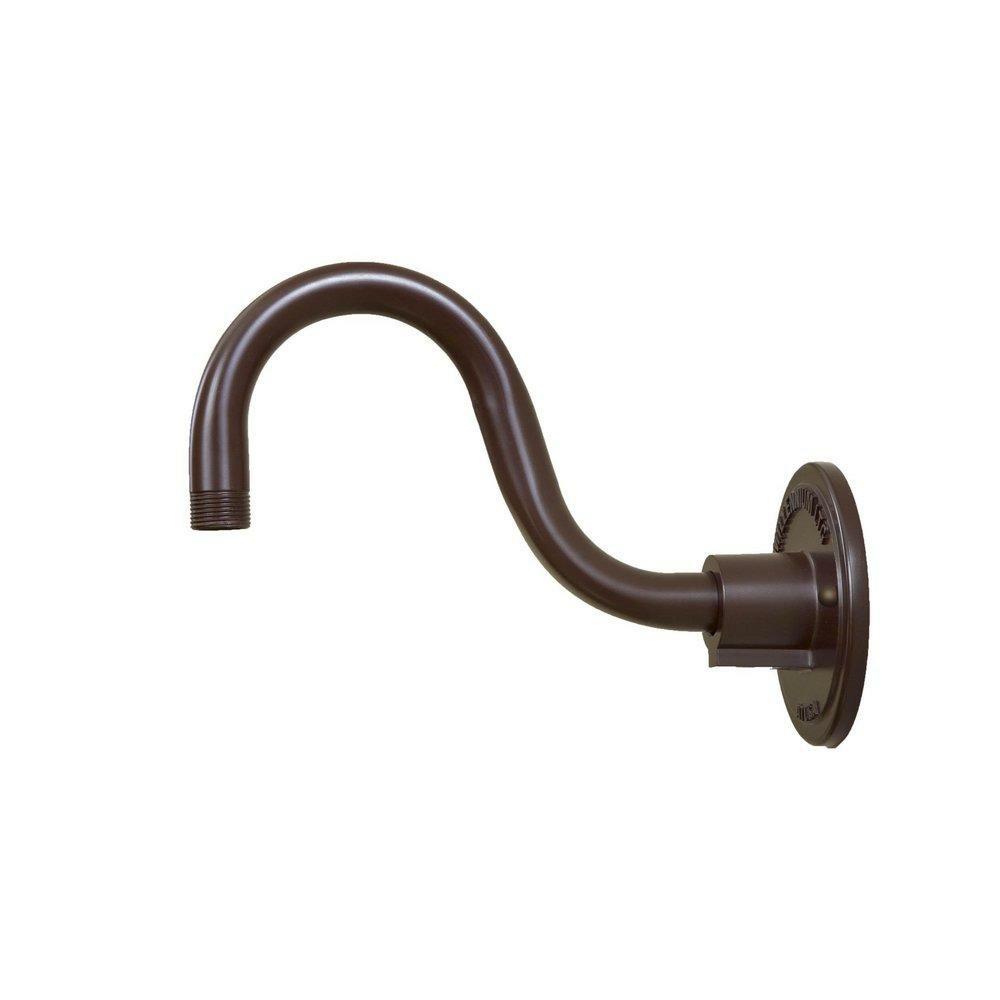 10 In. Goose Neck Stem In Architectural Bronze Indoor Lighting Parts & Accessories Architectural Bronze