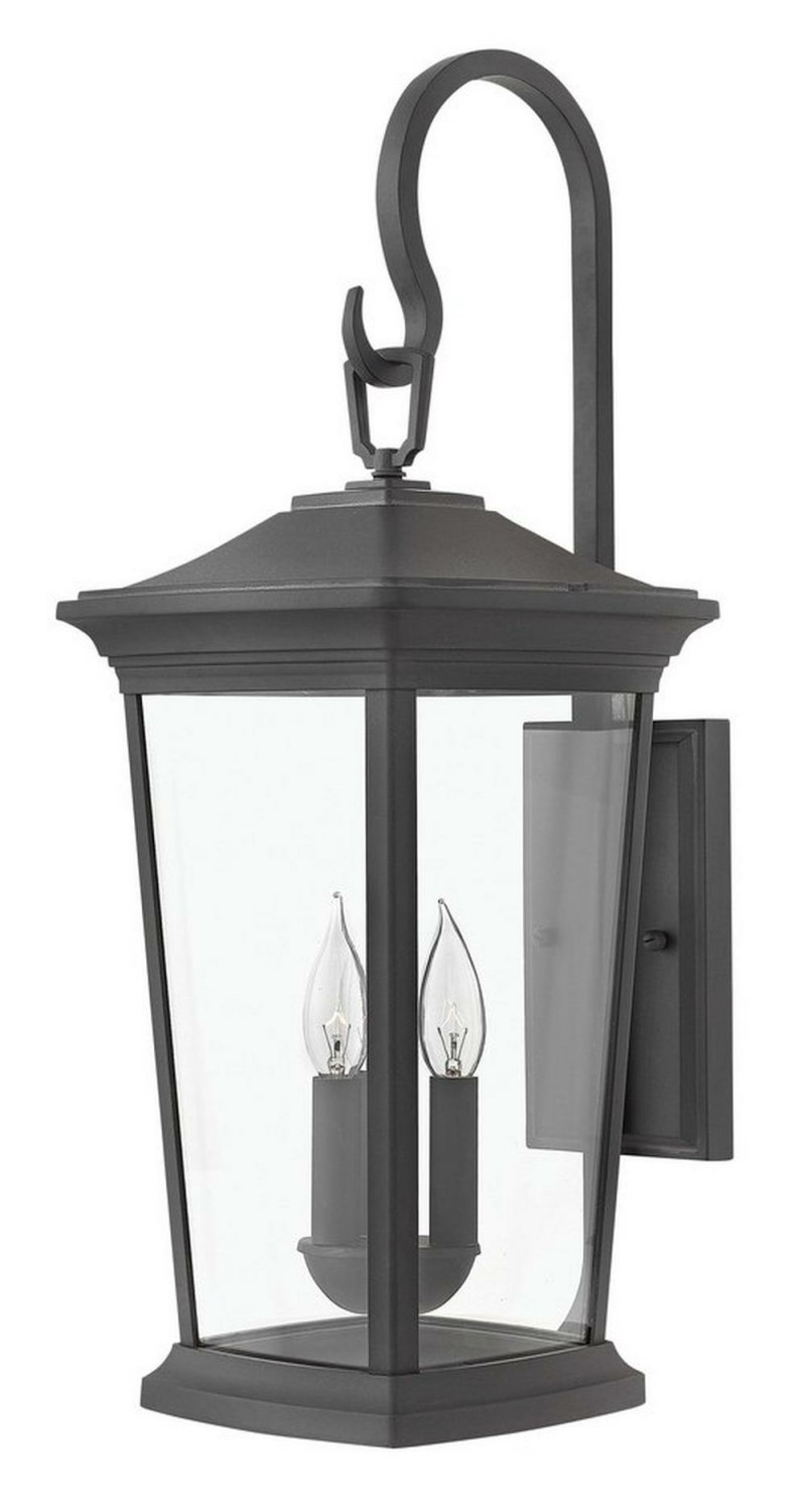 10 X 24-4/5 In. 180W 3-Light Candelabra E-12 Incandescent Outdoor Wall Sconce In Museum Black Outdoor Lighting Museum Black