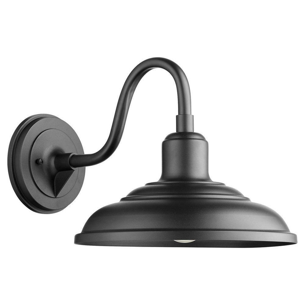 100W 1-Light 11 In. Outdoor Wall Sconce In Black Outdoor Lighting Black