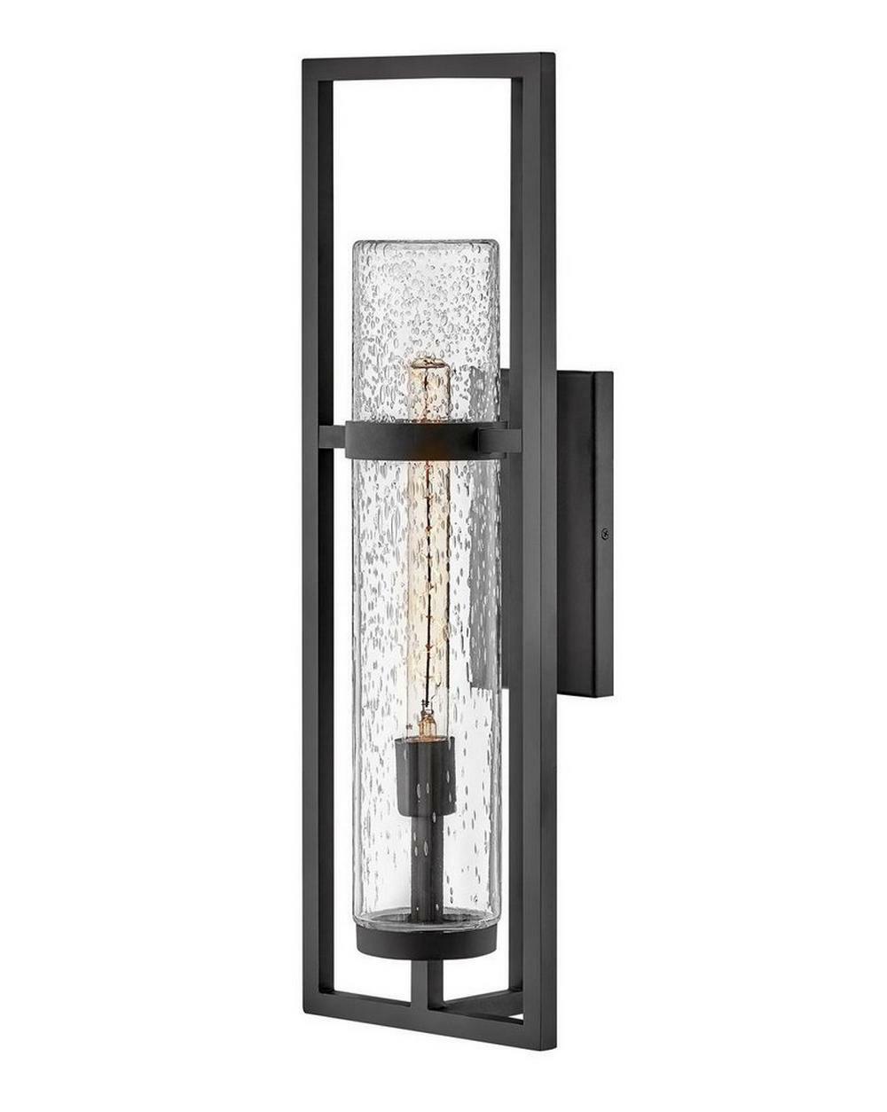 100W 1-Light 26 In. Outdoor Wall Sconce In Black Outdoor Lighting Black