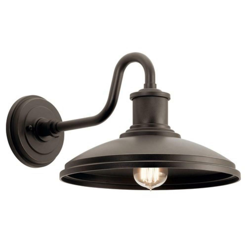 100W 1-Light 9 In. Outdoor Wall Sconce In Olde Bronze Outdoor Lighting Olde Bronze