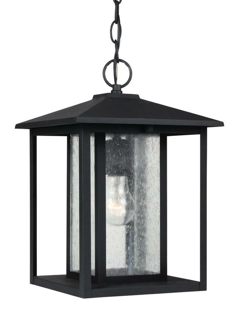 100W 1-Light Medium E-26 Base Outdoor Pendant In Black Outdoor Lighting Black