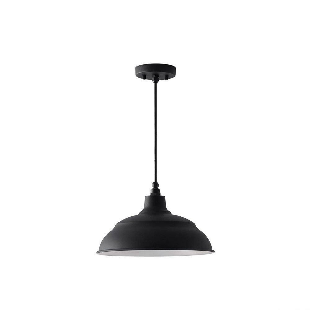 100W 1-Light Medium E-26 Incandescent Outdoor Pendant In Black Outdoor Lighting Black