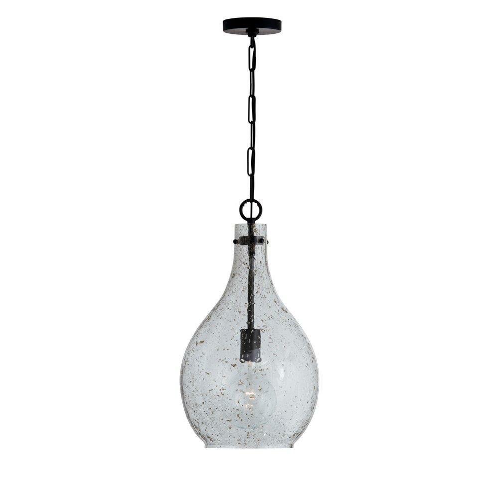 100W 1-Light Medium E-26 Incandescent Pendant In Matte Black Indoor Lighting Matte Black