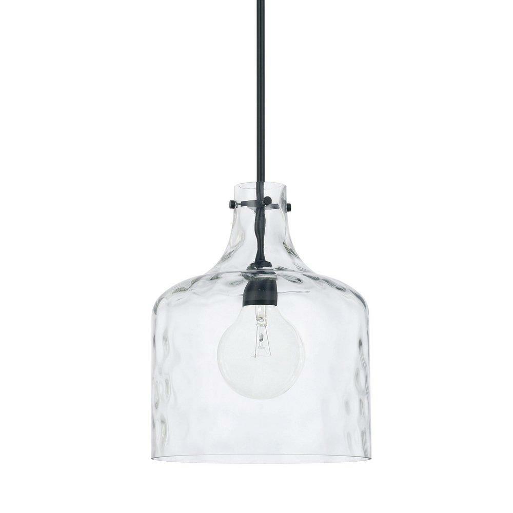 100W 1-Light Medium E-26 Incandescent Pendant In Matte Black Indoor Lighting Matte Black