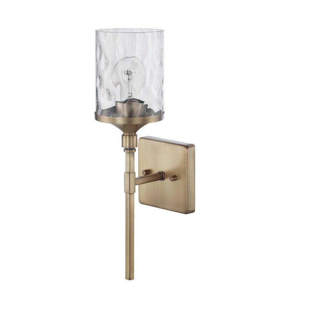 100W 1-Light Medium E-26 Incandescent Wall Sconce In Aged Brass Indoor Lighting Aged Brass