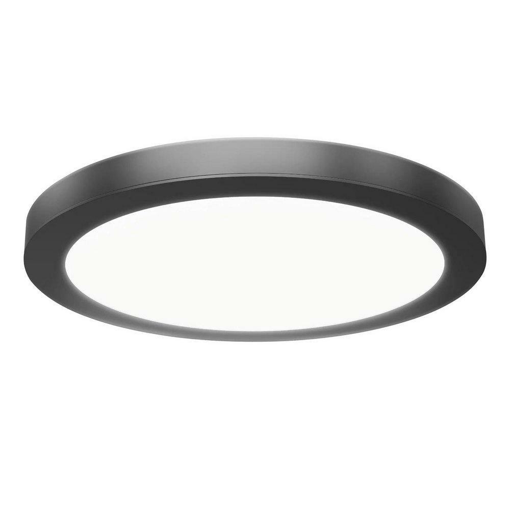 11-1/10 X 1 In. 12.5W 1-Light Led Contemporary Flush Mount Ceiling Fixture In Matte Black Ceiling Lighting Matte Black