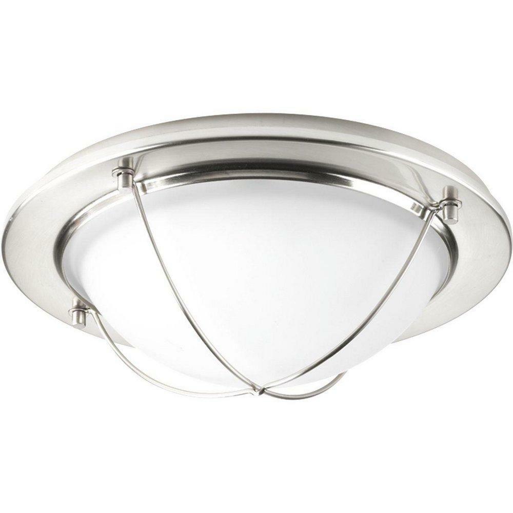 11 In. 17W 120V 3000 Kelvin 1211 Lumens Led Flush Mount Ceiling Fixture In Brushed Nickel Ceiling Lighting Brushed Nickel