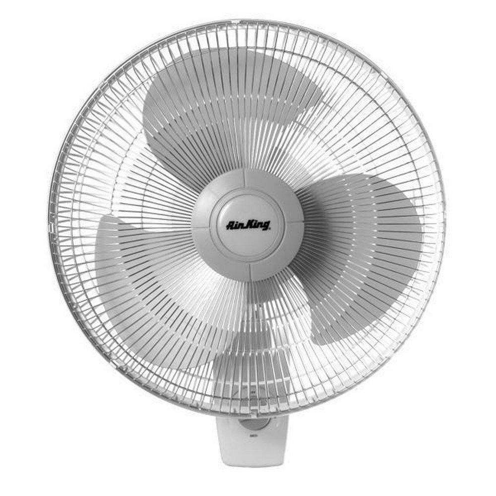 12 In. 3-Blade Wall Mount Oscillating Fan In White Fans & Accessories White