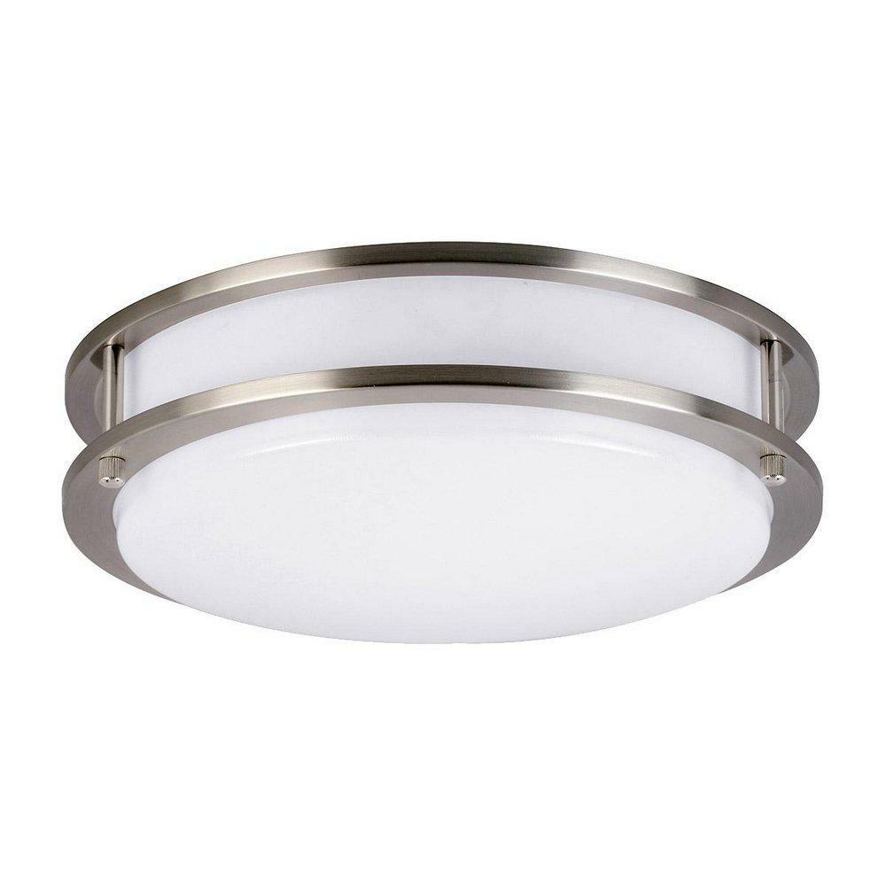 12 In. Integrated Led 16 W Down Lighting In Brushed Nickel Ceiling Lighting