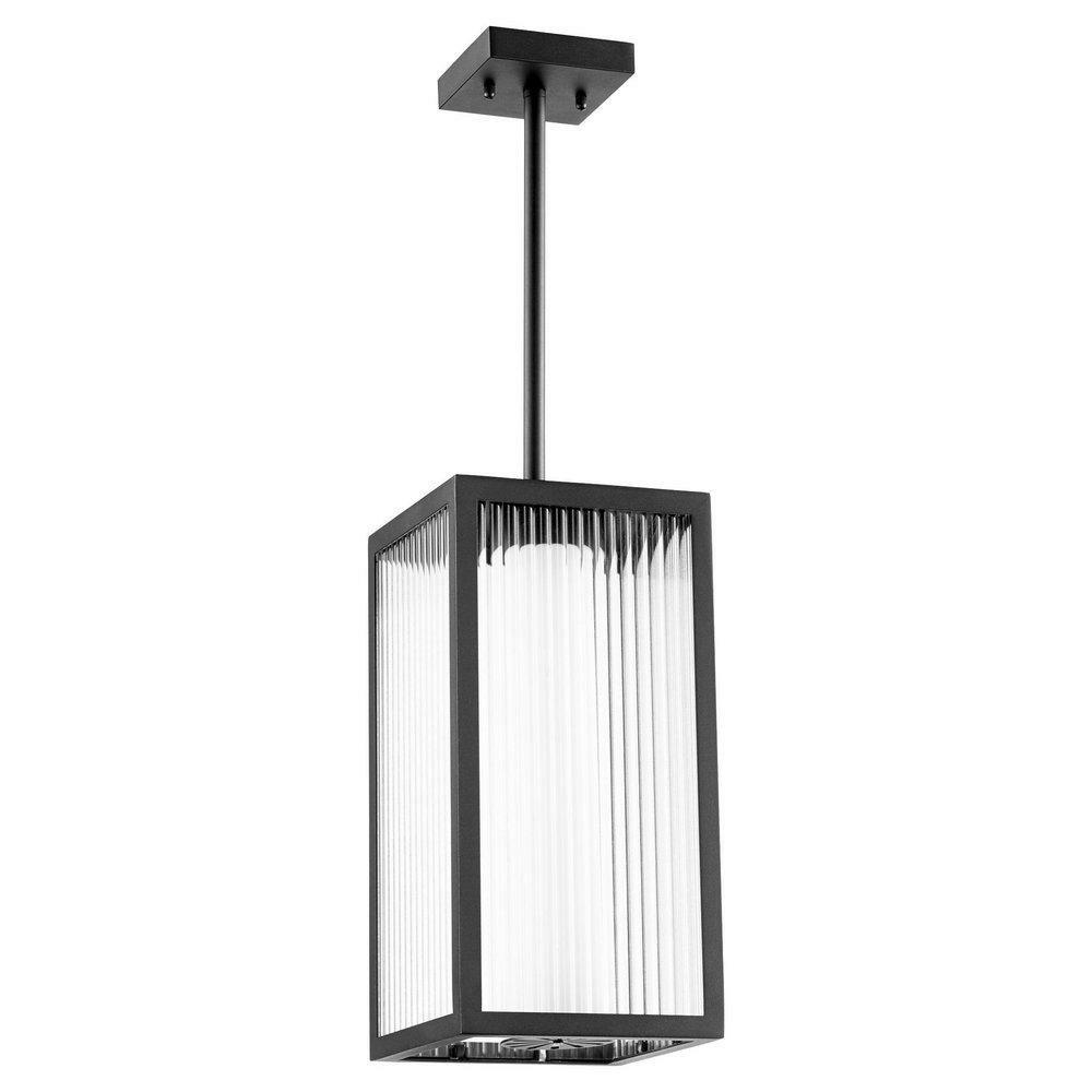 12W 3-Light Array Led Outdoor Pendant In Noir Outdoor Lighting Noir