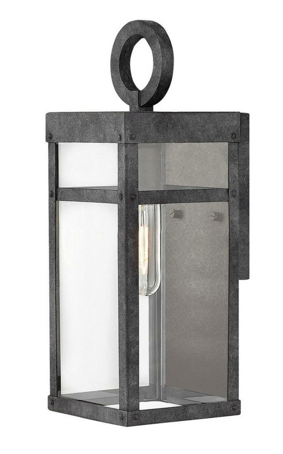 13 In. 100W 1-Light Outdoor Wall Sconce In Aged Zinc Outdoor Lighting Aged Zinc