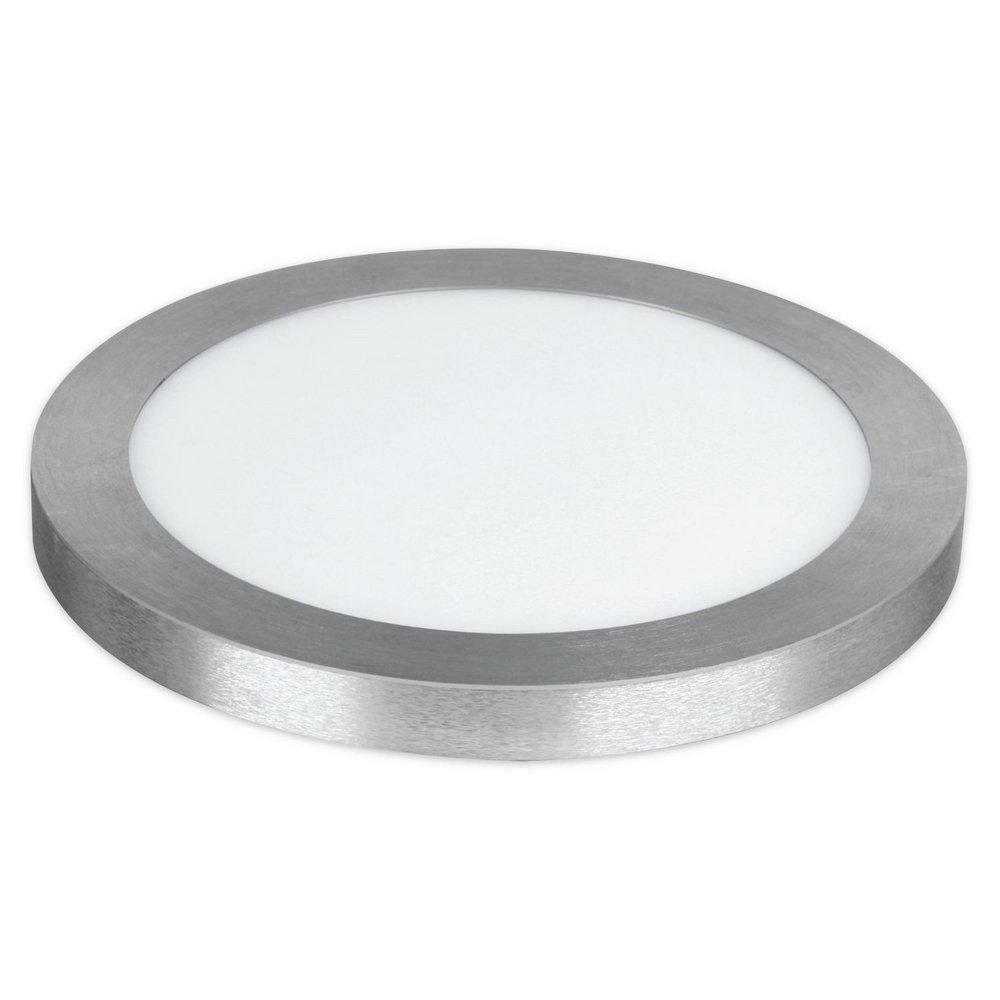 13 In. 15W Color Selectable Led Edge Lit Round Ceiling Fixture In Nickel Ceiling Lighting Nickel