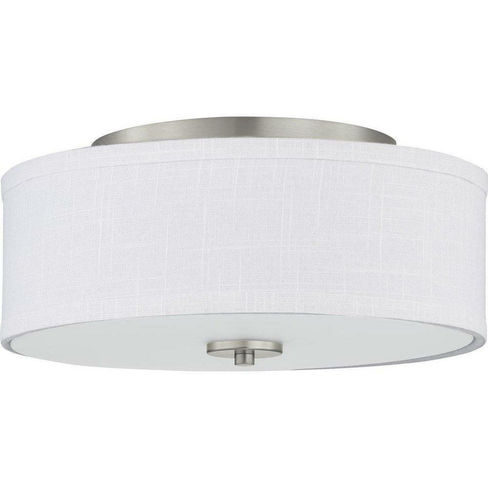 13 In. 17W 1-Light Led Flush Mount Ceiling Fixture In Brushed Nickel Ceiling Lighting Brushed Nickel