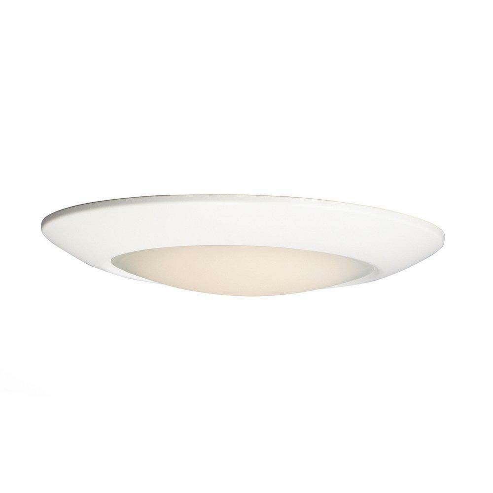 13 X 1-3/4 In. 25W 1-Light Integrated Led Transitional Flush Mount Ceiling Fixture In White Ceiling Lighting White