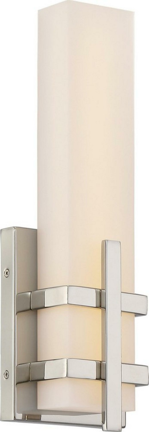 13W 1-Light Led Wall Sconce In Polished Nickel Indoor Lighting Polished Nickel