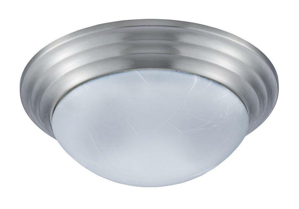 14-1/2 In. 75W 2-Light Incandescent Flush Mount Ceiling Fixture In Brushed Nickel Ceiling Lighting Brushed Nickel