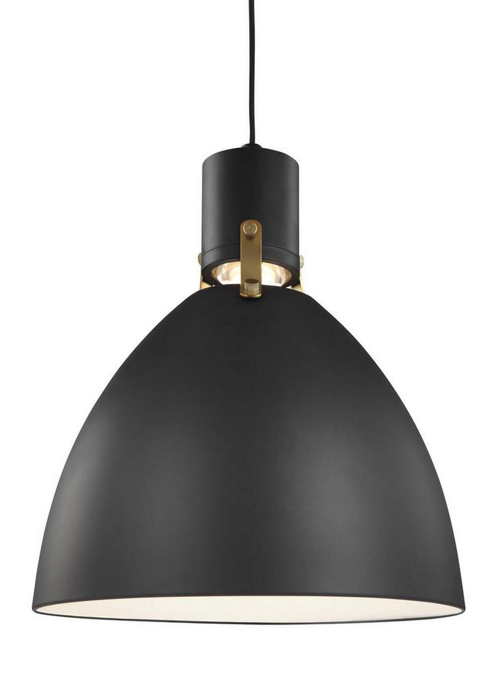 14 In. 14W 1-Light Led Pendant In Matte Black Indoor Lighting Matte Black