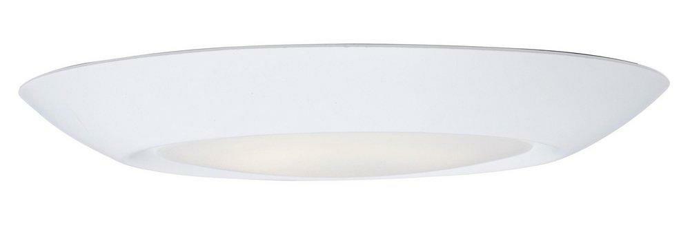 14W 1-Light Integrated Led Flush Mount Ceiling Fixture In White Ceiling Lighting White