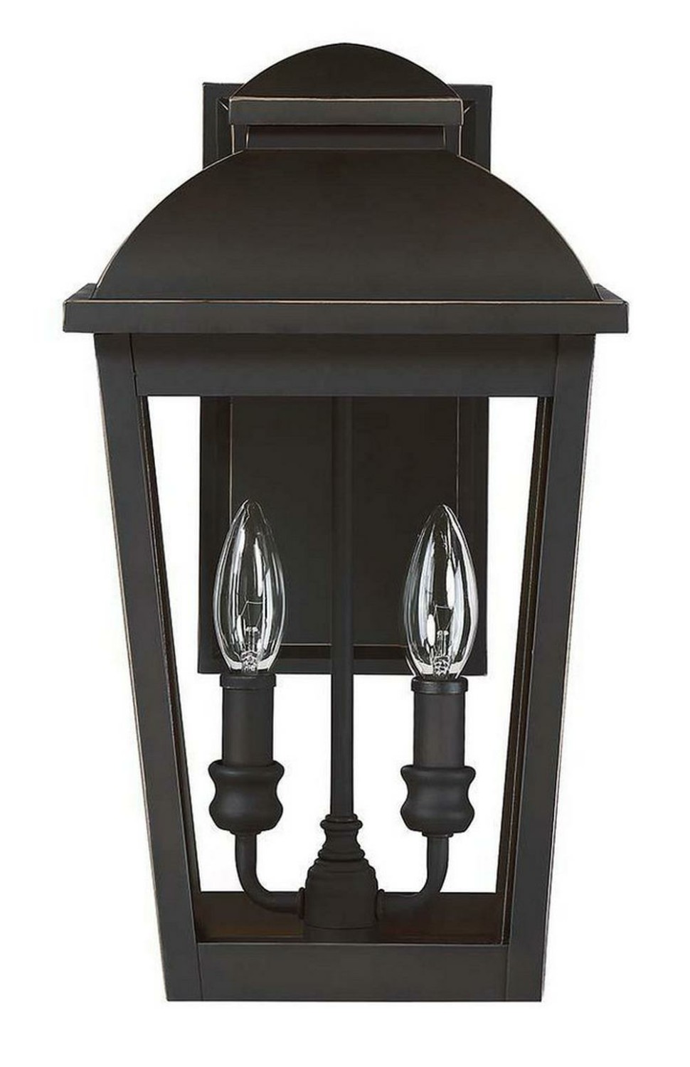 15-1/2 In. 60W 2-Light Outdoor Wall Sconce In Oil Rubbed Bronze Outdoor Lighting Oil Rubbed Bronze