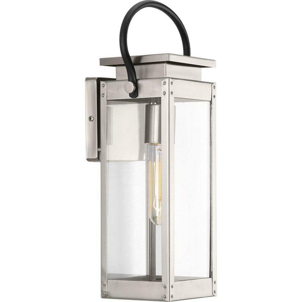 15-7/8 In. 100W 1-Light Outdoor Wall Lantern In Stainless Steel Outdoor Lighting Stainless Steel