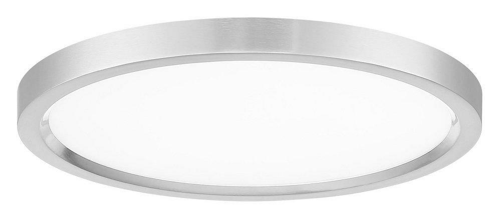 15 X 1 In. 30W 1-Light Led Transitional Flush Mount Ceiling Fixture In Brushed Nickel Ceiling Lighting Brushed Nickel