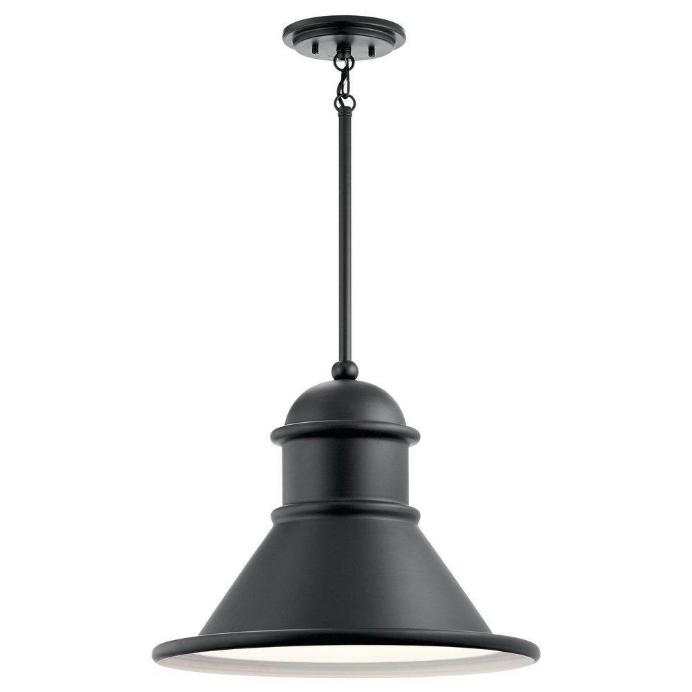 150W 1-Light Medium E-26 Incandescent Outdoor Pendant In Black Outdoor Lighting Black