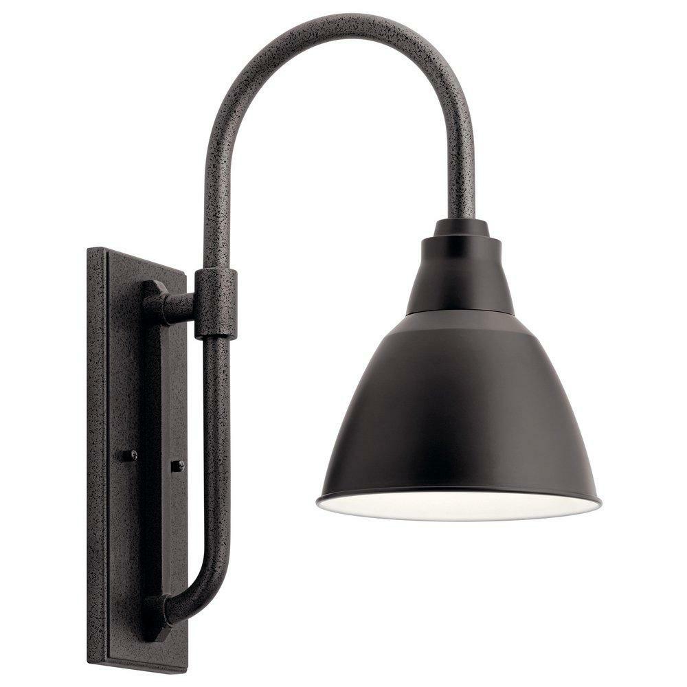 150W 1-Light Medium E-26 Incandescent Outdoor Wall Sconce In Black Outdoor Lighting Black