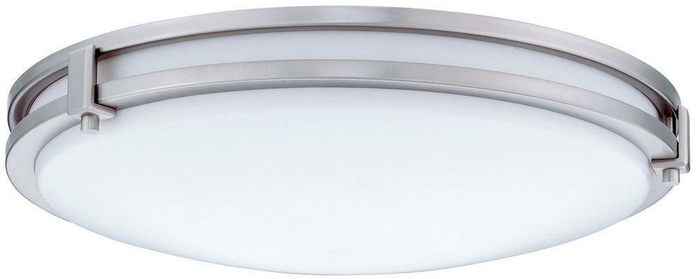 16 In. Fluorescent Semi-Flush Mount Ceiling Fixture In Brushed Nickel Ceiling Lighting Brushed Nickel