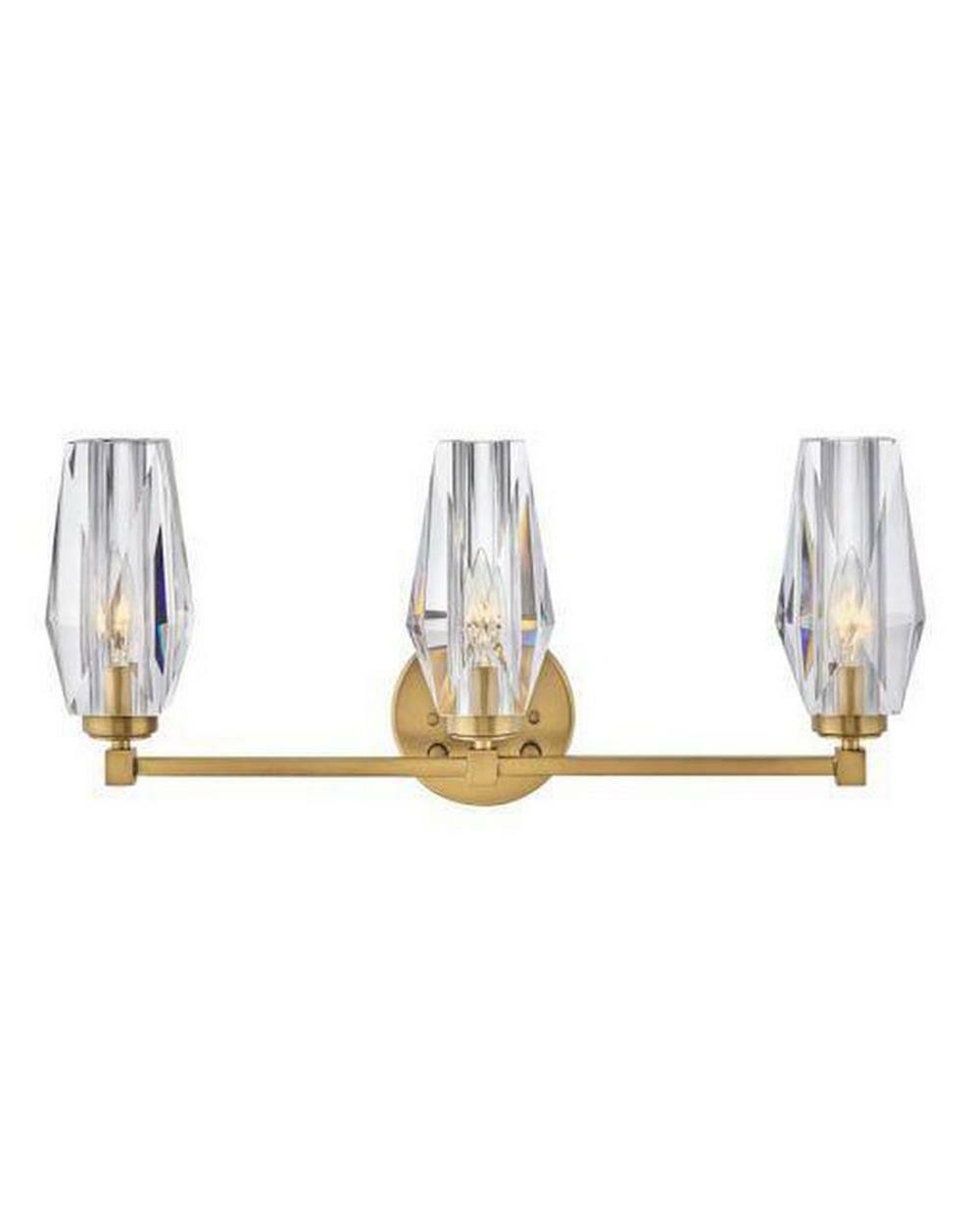 180W 3-Light Candelabra Vanity Fixture In Heritage Brass Bathroom Lighting Heritage Brass