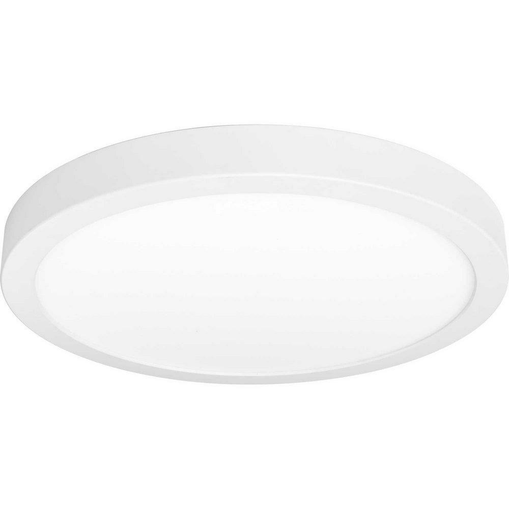 19.5 W Integrated Led Flush Mount Ceiling Fixture In White Ceiling Lighting White