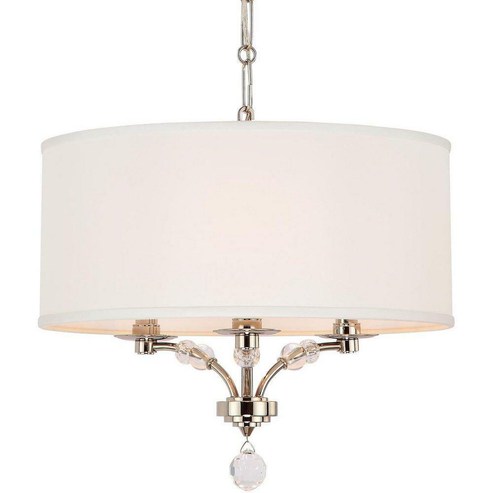 19 In. 3-Light Mini Chandelier In Polished Nickel Chandeliers Polished Nickel